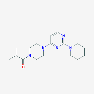molecular formula C17H27N5O B5592349 4-(4-isobutyryl-1-piperazinyl)-2-(1-piperidinyl)pyrimidine 