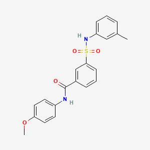 molecular formula C21H20N2O4S B5592356 N-(4-methoxyphenyl)-3-{[(3-methylphenyl)amino]sulfonyl}benzamide 