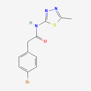 molecular formula C11H10BrN3OS B5592371 2-(4-bromophenyl)-N-(5-methyl-1,3,4-thiadiazol-2-yl)acetamide CAS No. 349536-88-5