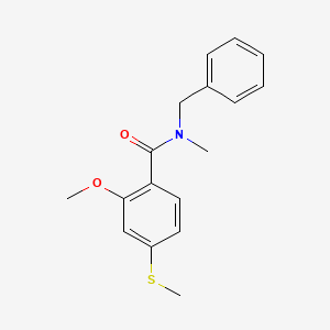 molecular formula C17H19NO2S B5592383 N-benzyl-2-methoxy-N-methyl-4-(methylthio)benzamide 
