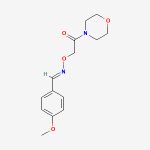 molecular formula C14H18N2O4 B5592401 4-methoxybenzaldehyde O-[2-(4-morpholinyl)-2-oxoethyl]oxime 