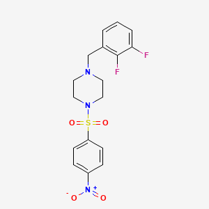 molecular formula C17H17F2N3O4S B5592439 1-(2,3-difluorobenzyl)-4-[(4-nitrophenyl)sulfonyl]piperazine 