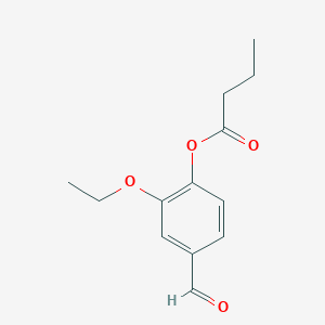molecular formula C13H16O4 B5592457 2-ethoxy-4-formylphenyl butyrate CAS No. 632299-38-8