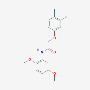 molecular formula C18H21NO4 B5592463 N-(2,5-dimethoxyphenyl)-2-(3,4-dimethylphenoxy)acetamide 