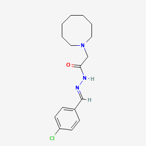 molecular formula C16H22ClN3O B5592468 2-(1-氮杂环己基)-N'-(4-氯苄基亚甲基)乙酰肼 