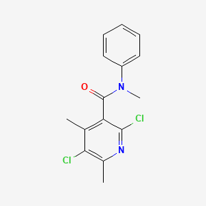 molecular formula C15H14Cl2N2O B5592479 2,5-dichloro-N,4,6-trimethyl-N-phenylnicotinamide 