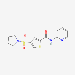 N-2-pyridinyl-4-(1-pyrrolidinylsulfonyl)-2-thiophenecarboxamide