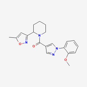 1-{[1-(2-methoxyphenyl)-1H-pyrazol-4-yl]carbonyl}-2-(5-methyl-3-isoxazolyl)piperidine