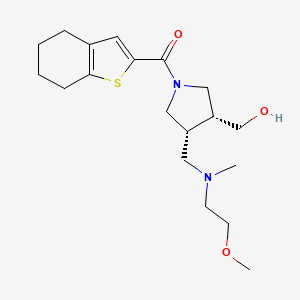 [(3R*,4R*)-4-{[(2-methoxyethyl)(methyl)amino]methyl}-1-(4,5,6,7-tetrahydro-1-benzothien-2-ylcarbonyl)pyrrolidin-3-yl]methanol