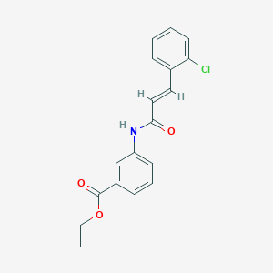 molecular formula C18H16ClNO3 B5592580 ethyl 3-{[3-(2-chlorophenyl)acryloyl]amino}benzoate 