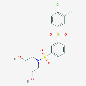 3-[(3,4-dichlorophenyl)sulfonyl]-N,N-bis(2-hydroxyethyl)benzenesulfonamide