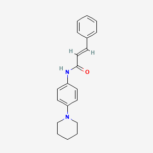 molecular formula C20H22N2O B5592615 3-phenyl-N-[4-(1-piperidinyl)phenyl]acrylamide 