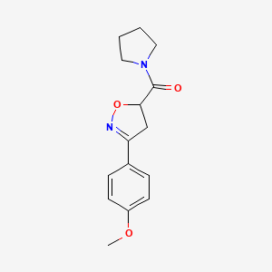 3-(4-methoxyphenyl)-5-(1-pyrrolidinylcarbonyl)-4,5-dihydroisoxazole