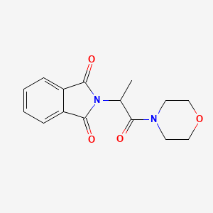 molecular formula C15H16N2O4 B5592651 2-[1-methyl-2-(4-morpholinyl)-2-oxoethyl]-1H-isoindole-1,3(2H)-dione 