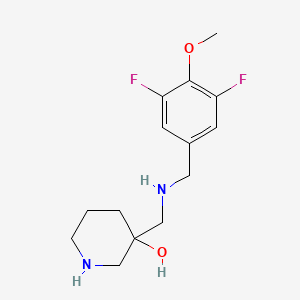 molecular formula C14H20F2N2O2 B5592654 3-{[(3,5-difluoro-4-methoxybenzyl)amino]methyl}-3-piperidinol dihydrochloride 