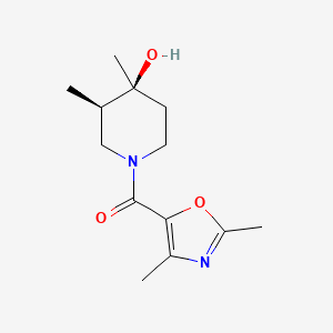 (3R*,4S*)-1-[(2,4-dimethyl-1,3-oxazol-5-yl)carbonyl]-3,4-dimethylpiperidin-4-ol