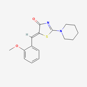 molecular formula C16H18N2O2S B5592724 5-(2-methoxybenzylidene)-2-(1-piperidinyl)-1,3-thiazol-4(5H)-one 