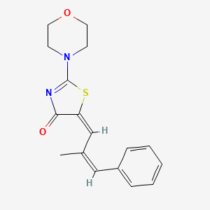 5-(2-methyl-3-phenyl-2-propen-1-ylidene)-2-(4-morpholinyl)-1,3-thiazol-4(5H)-one