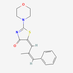 molecular formula C17H18N2O2S B5592748 5-(2-methyl-3-phenyl-2-propen-1-ylidene)-2-(4-morpholinyl)-1,3-thiazol-4(5H)-one 