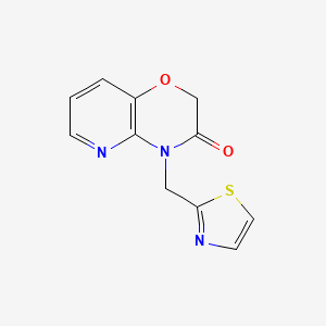 molecular formula C11H9N3O2S B5592755 4-(1,3-thiazol-2-ylmethyl)-2H-pyrido[3,2-b][1,4]oxazin-3(4H)-one 