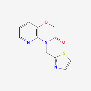 molecular formula C11H9N3O2S B5592755 4-(1,3-噻唑-2-基甲基)-2H-吡啶并[3,2-b][1,4]恶嗪-3(4H)-酮 