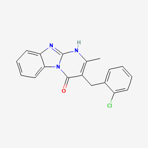 molecular formula C18H14ClN3O B5592774 3-(2-chlorobenzyl)-2-methylpyrimido[1,2-a]benzimidazol-4(1H)-one 