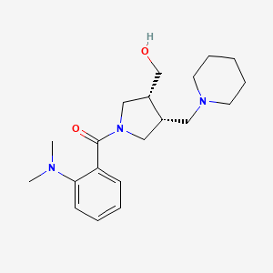 molecular formula C20H31N3O2 B5592791 [(3R*,4R*)-1-[2-(dimethylamino)benzoyl]-4-(piperidin-1-ylmethyl)pyrrolidin-3-yl]methanol 