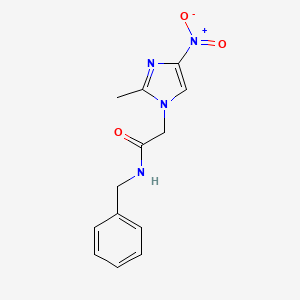 molecular formula C13H14N4O3 B5592805 N-苄基-2-(2-甲基-4-硝基-1H-咪唑-1-基)乙酰胺 
