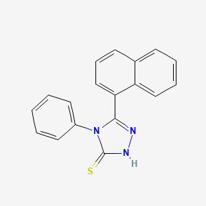 molecular formula C18H13N3S B5592811 5-(1-萘基)-4-苯基-2,4-二氢-3H-1,2,4-三唑-3-硫酮 