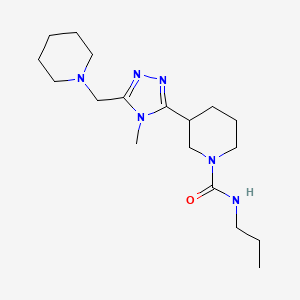 3-[4-methyl-5-(piperidin-1-ylmethyl)-4H-1,2,4-triazol-3-yl]-N-propylpiperidine-1-carboxamide