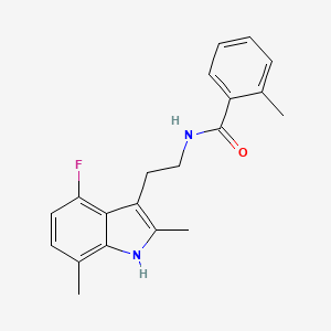 N-[2-(4-fluoro-2,7-dimethyl-1H-indol-3-yl)ethyl]-2-methylbenzamide