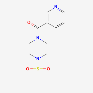molecular formula C11H15N3O3S B5592842 1-(methylsulfonyl)-4-(3-pyridinylcarbonyl)piperazine 