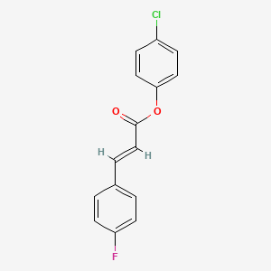 molecular formula C15H10ClFO2 B5592885 4-chlorophenyl 3-(4-fluorophenyl)acrylate 