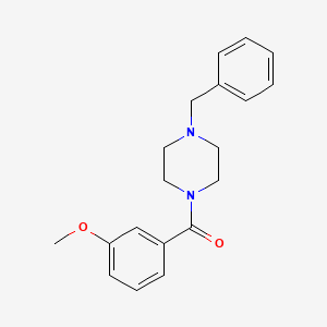 molecular formula C19H22N2O2 B5592901 1-benzyl-4-(3-methoxybenzoyl)piperazine 