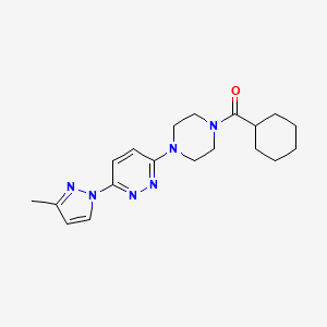 3-[4-(cyclohexylcarbonyl)-1-piperazinyl]-6-(3-methyl-1H-pyrazol-1-yl)pyridazine