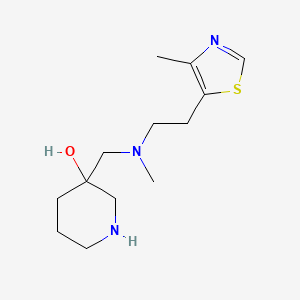 molecular formula C13H23N3OS B5592942 3-({methyl[2-(4-methyl-1,3-thiazol-5-yl)ethyl]amino}methyl)-3-piperidinol dihydrochloride 