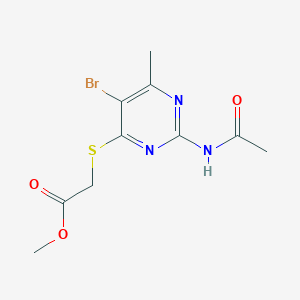 methyl {[2-(acetylamino)-5-bromo-6-methyl-4-pyrimidinyl]thio}acetate