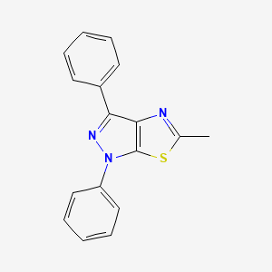 molecular formula C17H13N3S B5593037 5-methyl-1,3-diphenyl-1H-pyrazolo[4,3-d][1,3]thiazole 
