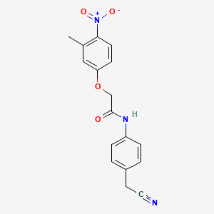 N-[4-(cyanomethyl)phenyl]-2-(3-methyl-4-nitrophenoxy)acetamide