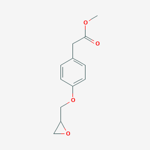 molecular formula C12H14O4 B055931 Methyl 2-[4-(oxiran-2-ylmethoxy)phenyl]acetate CAS No. 72224-27-2