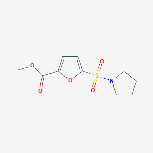 molecular formula C10H13NO5S B5593113 5-(1-吡咯烷磺酰基)-2-呋喃酸甲酯 