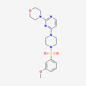 molecular formula C19H25N5O4S B5593119 4-(4-{4-[(3-methoxyphenyl)sulfonyl]-1-piperazinyl}-2-pyrimidinyl)morpholine 