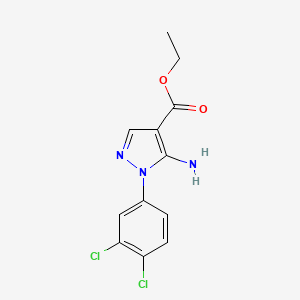 molecular formula C12H11Cl2N3O2 B5593136 ethyl 5-amino-1-(3,4-dichlorophenyl)-1H-pyrazole-4-carboxylate 