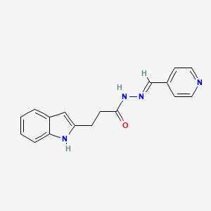 molecular formula C17H16N4O B5593159 3-(1H-indol-2-yl)-N'-(4-pyridinylmethylene)propanohydrazide 