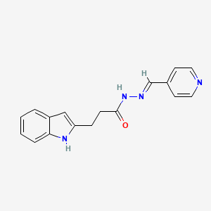 3-(1H-indol-2-yl)-N-[(E)-pyridin-4-ylmethylideneamino]propanamide