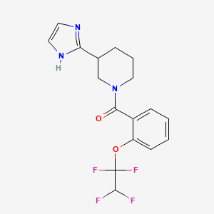 molecular formula C17H17F4N3O2 B5593167 3-(1H-咪唑-2-基)-1-[2-(1,1,2,2-四氟乙氧基)苯甲酰基]哌啶 