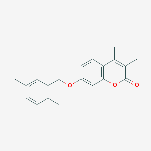 molecular formula C20H20O3 B5593207 7-[(2,5-二甲苯甲基)氧基]-3,4-二甲基-2H-色烯-2-酮 