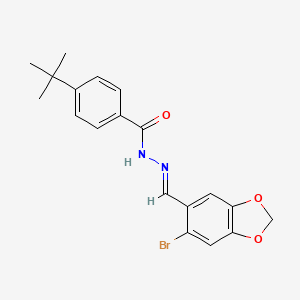 N'-[(6-bromo-1,3-benzodioxol-5-yl)methylene]-4-tert-butylbenzohydrazide