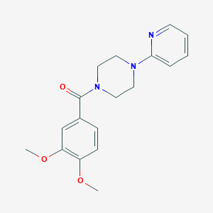 molecular formula C18H21N3O3 B5593242 1-(3,4-dimethoxybenzoyl)-4-(2-pyridinyl)piperazine 