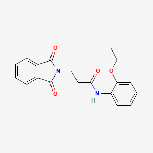 molecular formula C19H18N2O4 B5593257 3-(1,3-dioxo-1,3-dihydro-2H-isoindol-2-yl)-N-(2-ethoxyphenyl)propanamide 